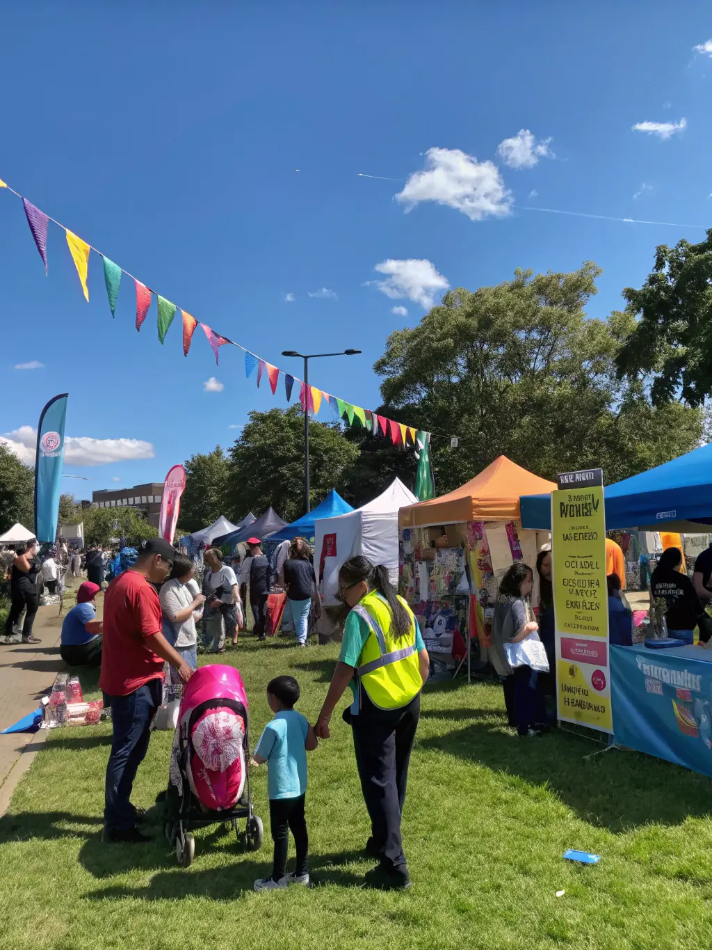 A photo of a community outreach event where LES-REV'RIMES is engaging with local residents through music and cultural activities.